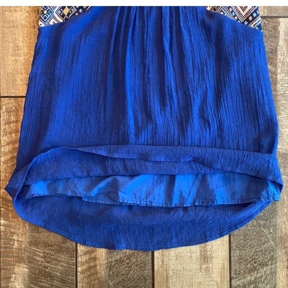 Doe & Rae Royal Blue Tank with Embroidered Accents - Picture 5 of 13
